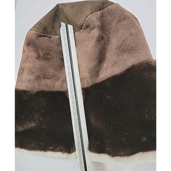 Vintage PETER BETTLEY LONDON Bucket Hat Womens Chocolate Brown Soft Faux Fur - Picture 12 of 12